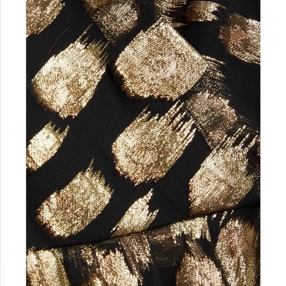 Oscar de la Renta Pleated Metallic Fil Coupé Silk-blend Georgette Dress - Picture 4 of 5